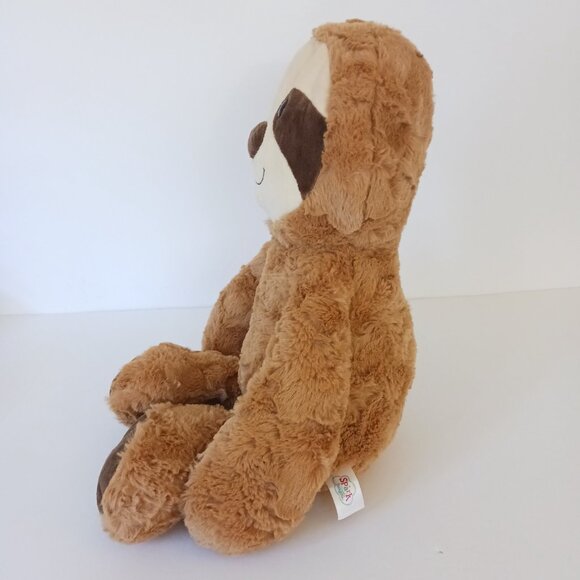 Spark Create Imagine Sloth Smiling 17” Long Plush Brown Stuffed Animal Soft Toy - Picture 5 of 7